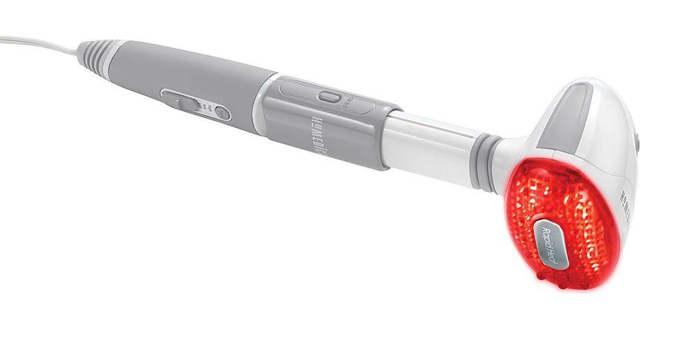 Left. Homedics - Thera P Long Reach Handheld Massager with Heat - White.