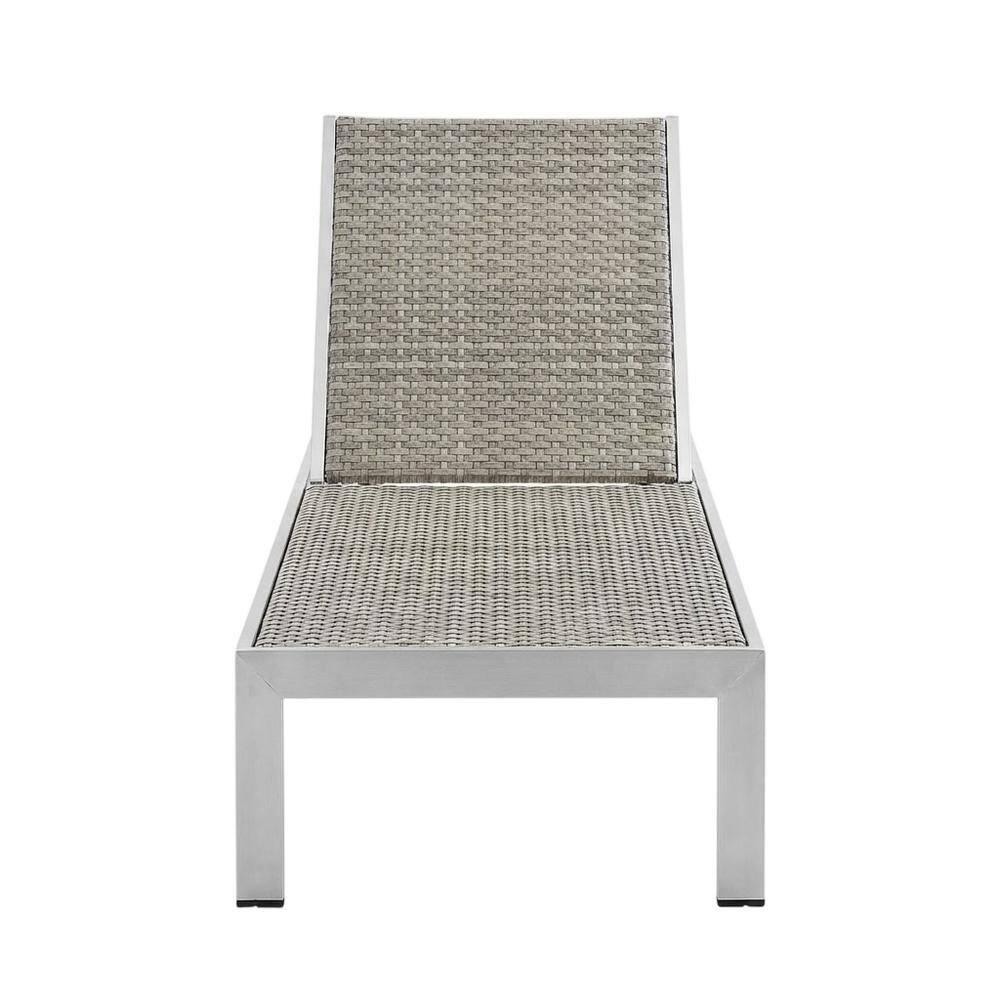 Back. Outdoor Escape - Aluminum Patio Lounge Chairs Set Of 2 With Weather-Resistant Frame - Gray.
