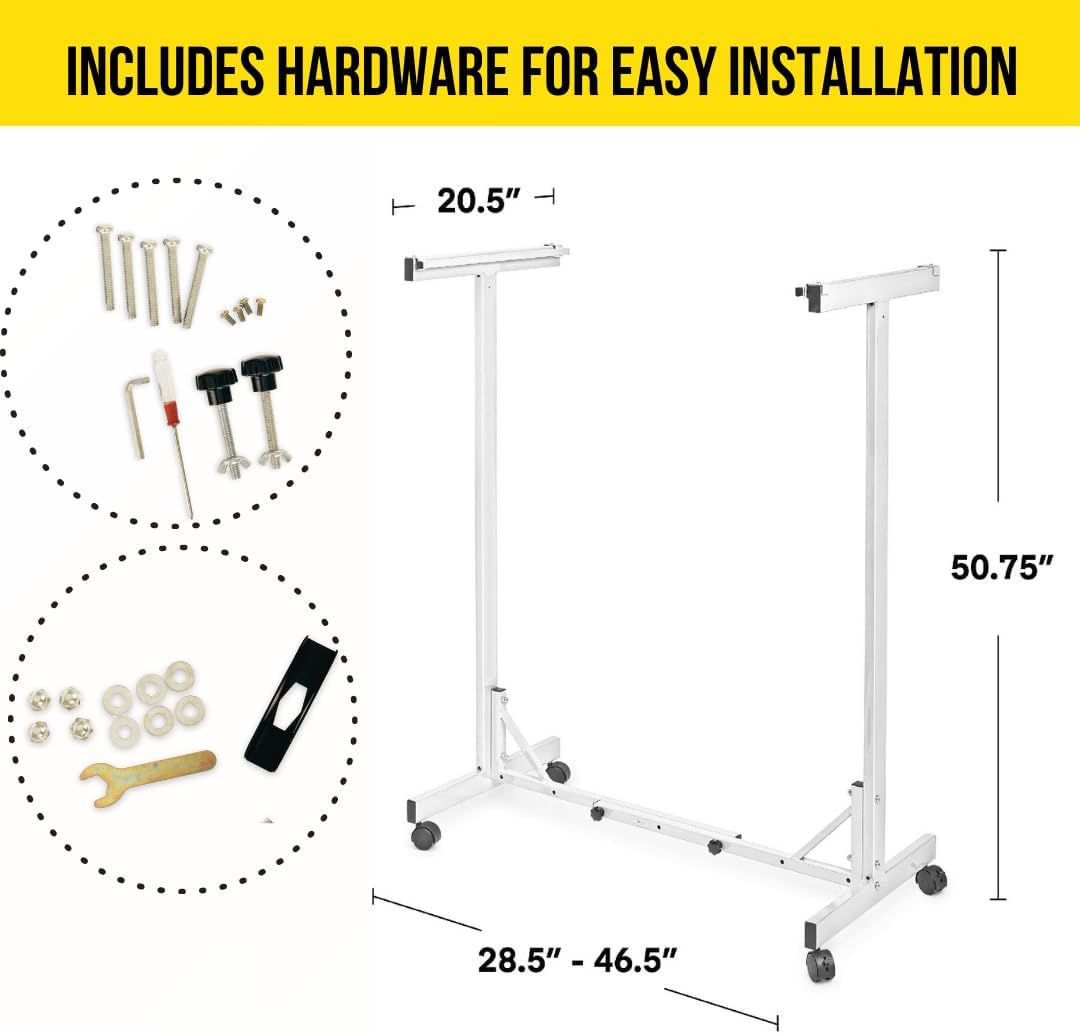 INCLUDES HARDWARE FOR EASY INSTALLATION, 20.5", 50.75", 28.5" - 46.5"