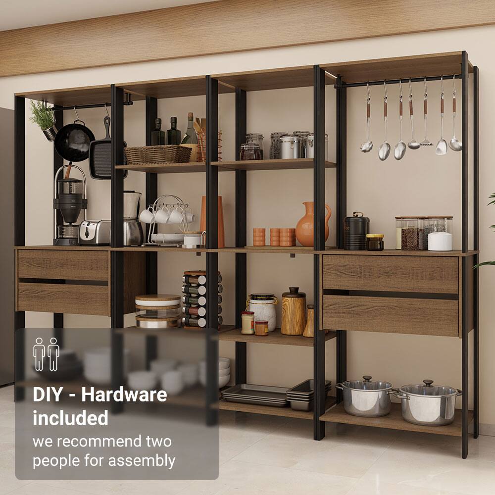 DIY - Hardware included  
we recommend two people for assembly