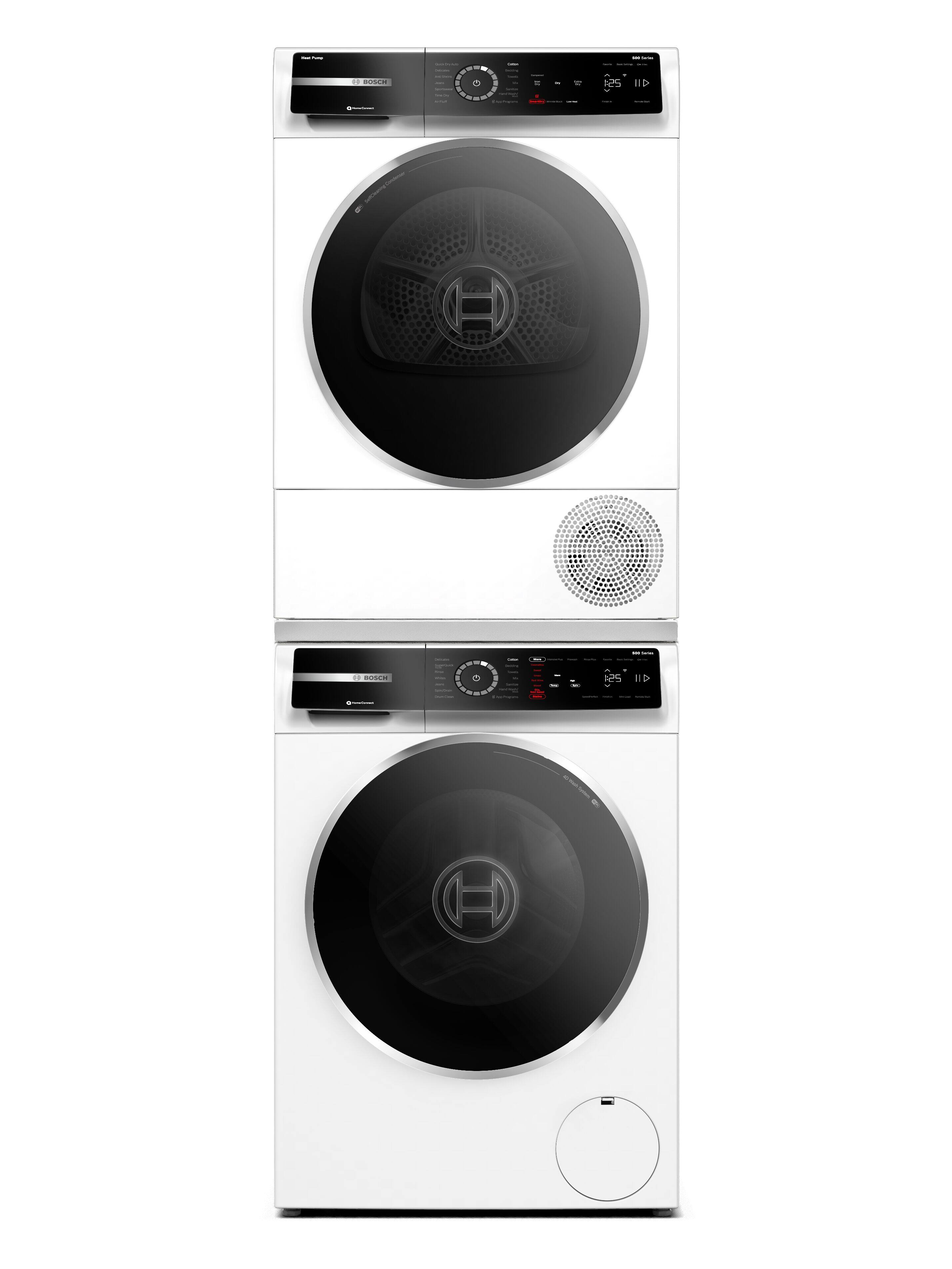 Alt View 15. Bosch - 500 Series 2.4 Cu. Ft. High-Efficiency Stackable Smart Front Load Washer with 4D Wash System - White.