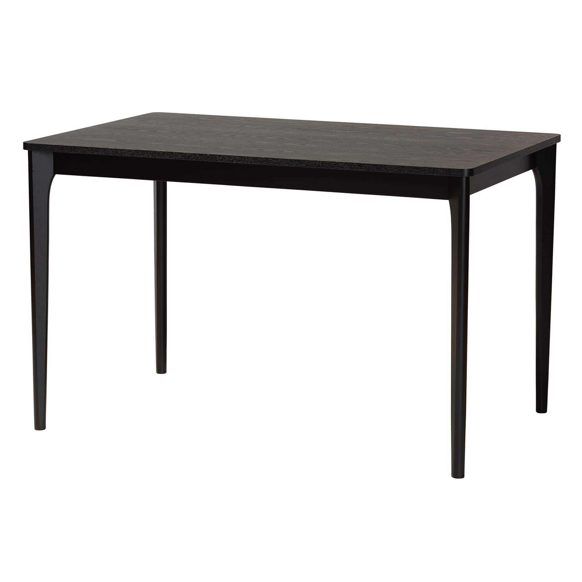 Baxton Studio - Sherwin Mid-Century Modern Finished Wood Dining Table - Black