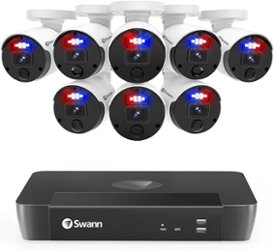Swann - Pro Enforcer 16-Channel, 8-Bullet Camera Indoor/Outdoor PoE Wired 4K UHD 2TB HDD NVR Security Surveillance System - White - Front_Zoom