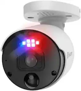 Swann - Refurbished Excellent - Professional Security Add-On Bullet Camera, PoE NVR 4K HD Video, Indoor/Outdoor 2-Way Talk Wired Surveillance CCTV - White