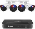 Swann - Pro Enforcer 8-Channel, 4-Bullet Camera Indoor/Outdoor PoE Wired 4K UHD 2TB HDD NVR Security Surveillance System - White