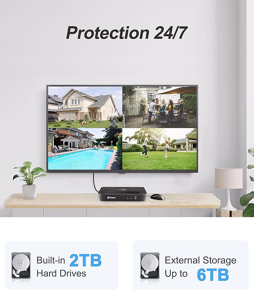 Protection 24/7 Built-in 2TB Hard Drives External Storage Up to 6TB