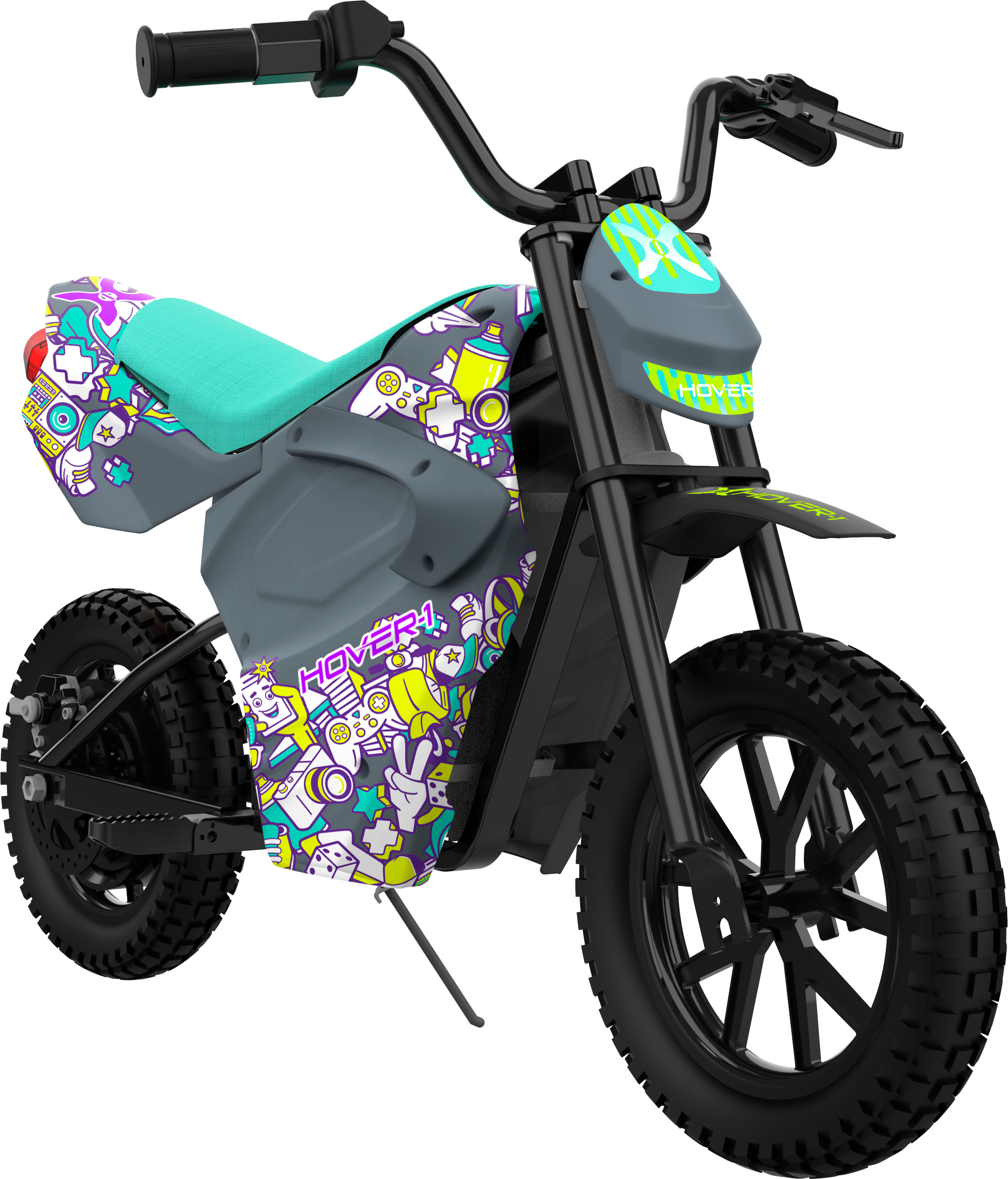 Hover-1 Trak Electric Dirt Bike for Kids, Silent-chainless motor, Lithium-ion Battery, 9 mi Range, 9 mph Max Speed Black H1-TRAK-BLK