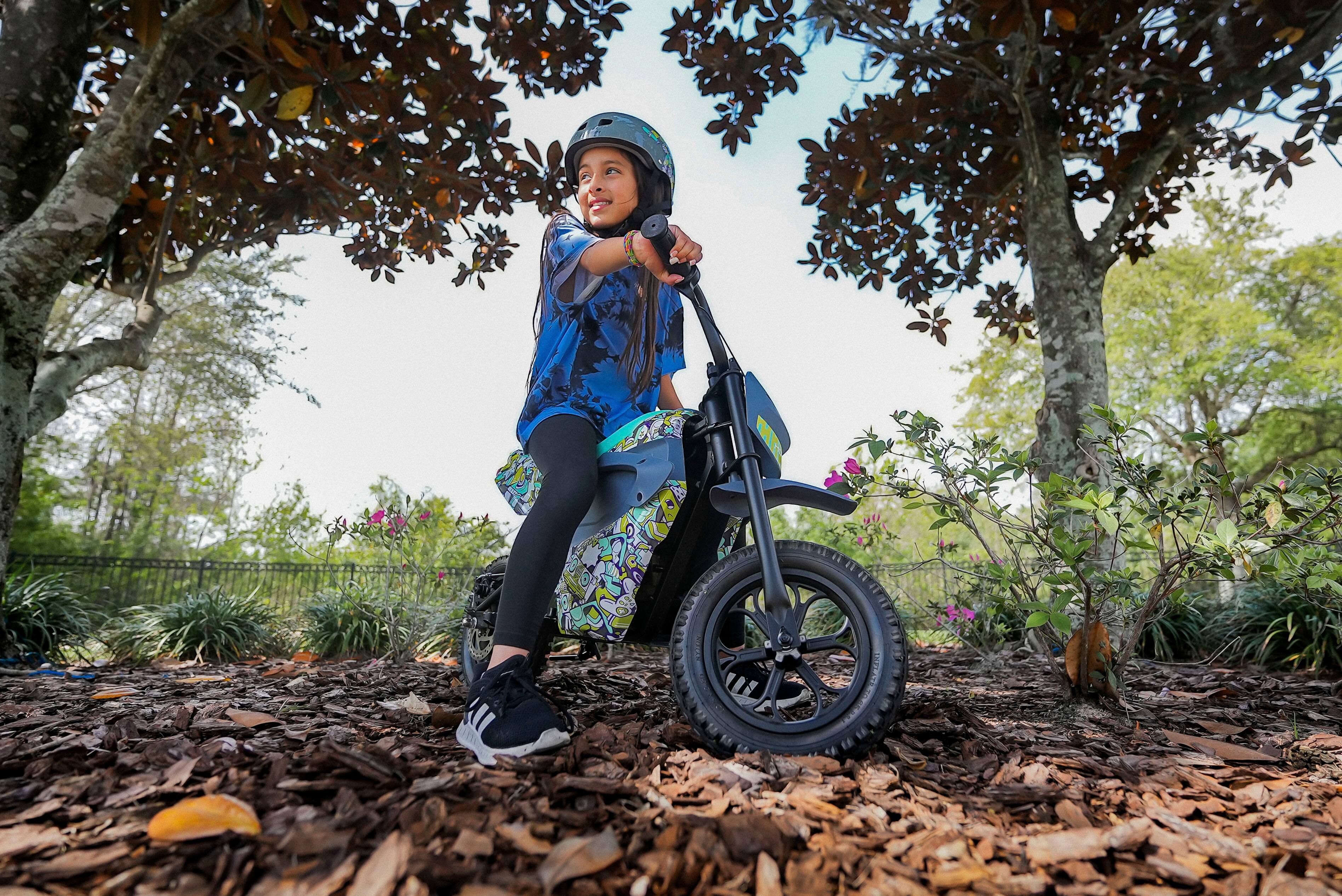 Alt View 11. Hover-1 - Trak Electric Dirt Bike for Kids, Silent-chainless motor, Lithium-ion Battery, 9 mi Range, 9 mph Max Speed - Black.