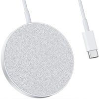 Anker - PowerWave Sense Magnetic 7.5W Charging Pad for iPhone 12 and 13 MagSafe Compatible Devices - Silver - Front_Zoom