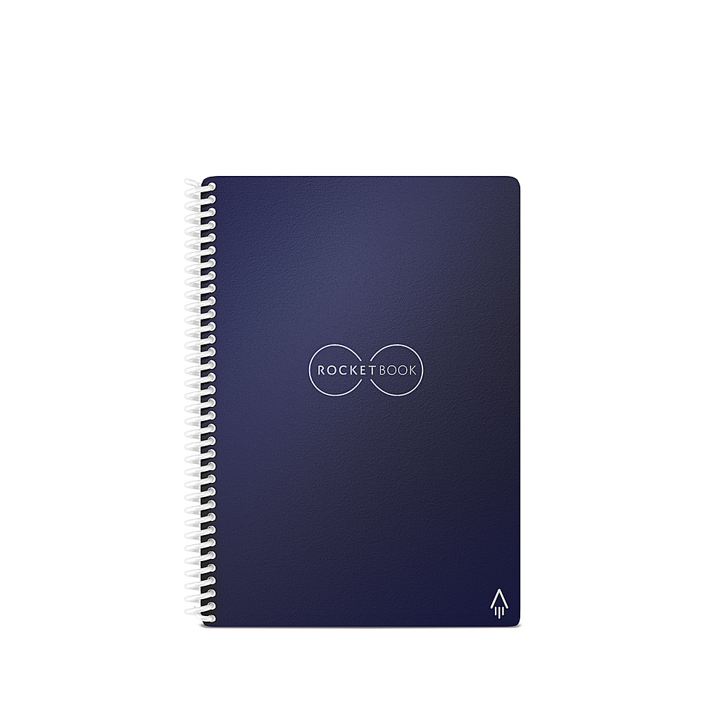 New Rocketbook Pro 2.0 Smart Notebook | Steel Blue | Scannable Office Notebook with 20 Sheet Page Pack - Lined and Dot Grid | Hardcover Vegan