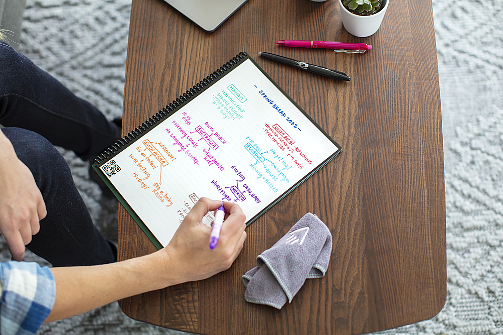 Alt View Zoom 13. Rocketbook - Core Smart Reusable Notebook Lined 8.5" x 11" - Infinity Black.