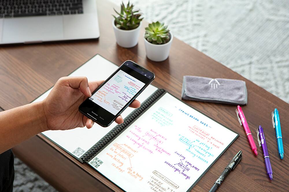 Alt View 14. Rocketbook - Core Smart Reusable Notebook Lined 8.5" x 11" - Midnight Blue.