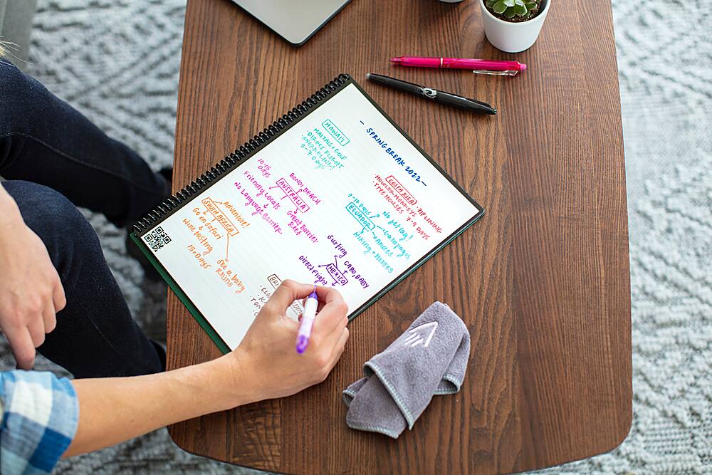 Alt View 13. Rocketbook - Core Smart Reusable Notebook Lined 8.5" x 11" - Deep Space Gray.