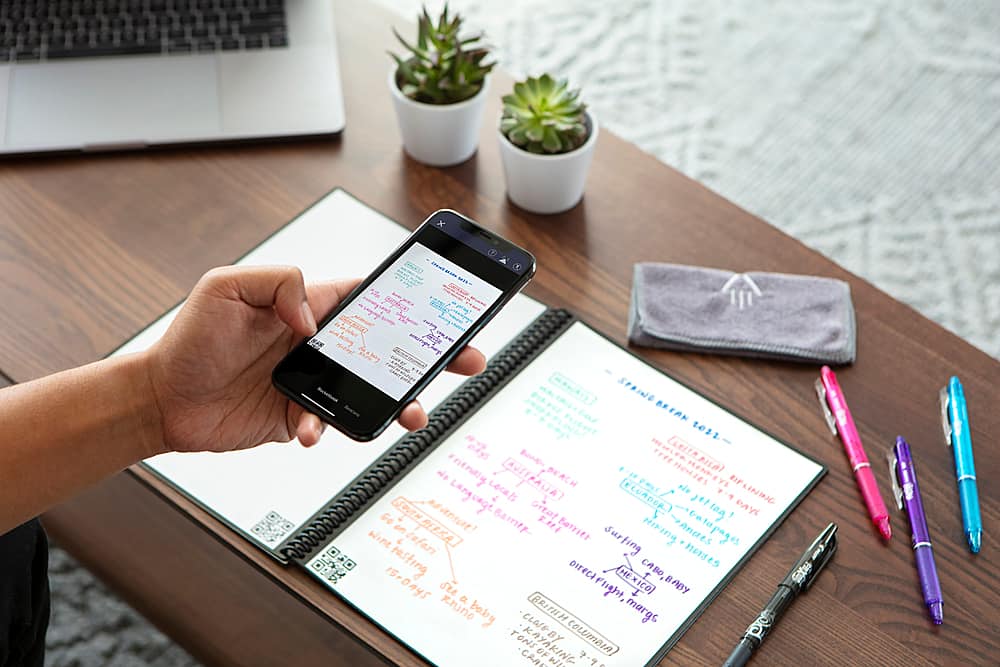 Alt View 14. Rocketbook - Core Smart Reusable Notebook Lined 8.5" x 11" - Deep Space Gray.