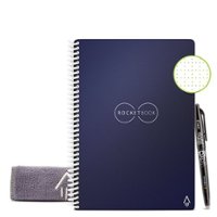 Rocketbook - Core Smart Reusable Notebook Dot-Grid 6" x 8.8" - Midnight Blue - Front_Zoom