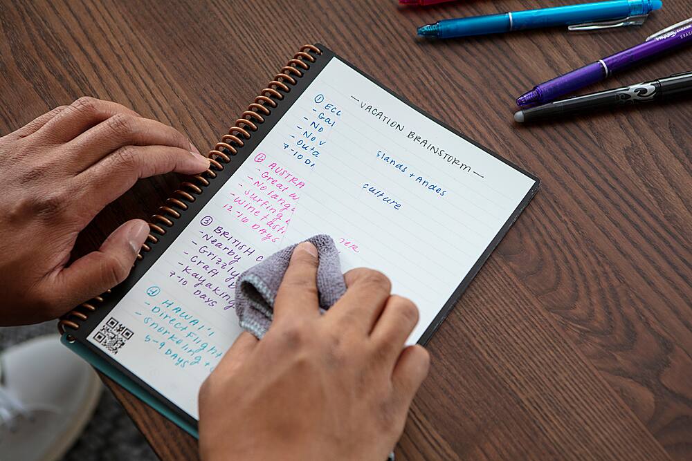 Alt View 16. Rocketbook - Core Smart Reusable Notebook Dot-Grid 6" x 8.8" - Midnight Blue.