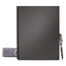 Front. Rocketbook - Fusion Smart Reusable Notebook 7 Page Styles 6" x 8.8" - Infinity Black.