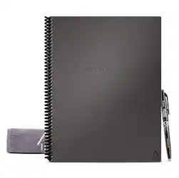 Rocketbook - Fusion Smart Reusable Notebook 7 Page Styles 6" x 8.8" - Infinity Black - Front_Zoom