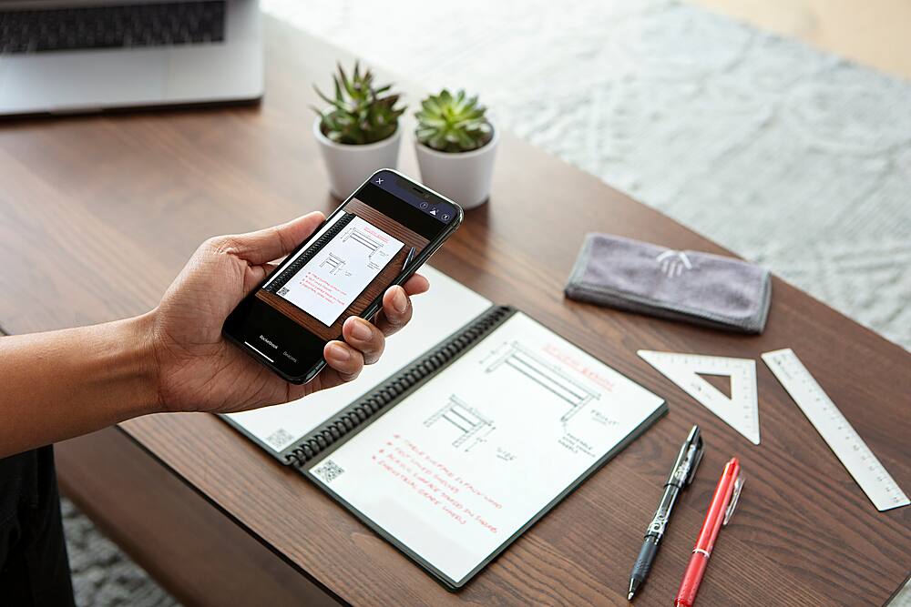 Alt View 14. Rocketbook - Fusion Smart Reusable Notebook 7 Page Styles 6" x 8.8" - Midnight Blue.