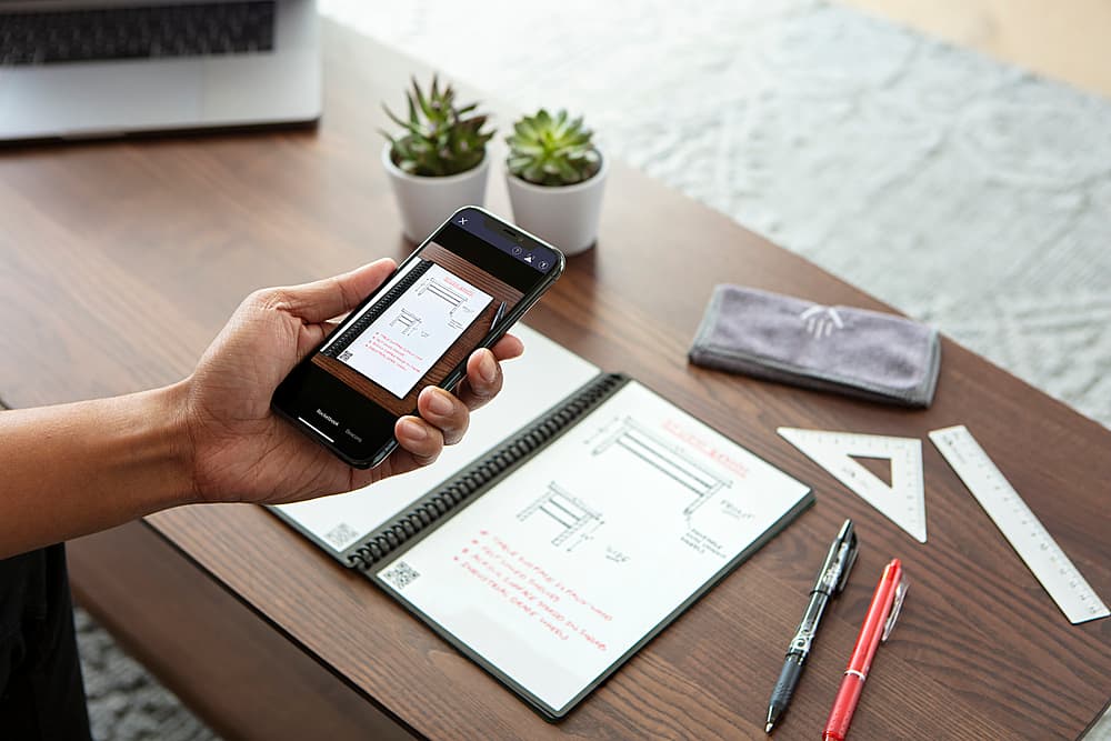 Alt View 14. Rocketbook - Fusion Smart Reusable Notebook 7 Page Styles 6" x 8.8" - Deep Space Gray.