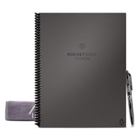 Rocketbook - Fusion Smart Reusable Notebook 7 Page Styles 8.5" x 11" - Deep Space Gray - Front_Zoom
