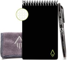 Rocketbook - Mini Smart Reusable Notebook Dot-Grid 3.5" x 5.5" - Infinity Black - Front_Zoom