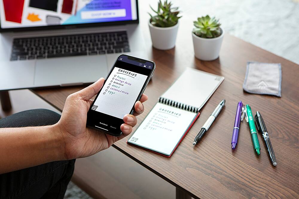 Alt View 14. Rocketbook - Mini Smart Reusable Notebook Dot-Grid 3.5" x 5.5" - Infinity Black.