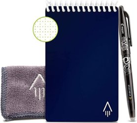 Rocketbook - Mini Smart Reusable Notebook Dot-Grid 3.5" x 5.5" - Midnight Blue - Front_Zoom