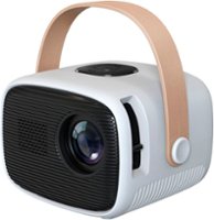 Core Innovations - 60" Mini Portable Home Theater Projector with Bluetooth - White - Front_Zoom