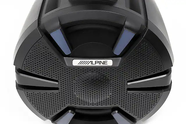 Front. Alpine - 6-1/2” 2-Way Weather-Resistant Coaxial Speaker Pods (Pair) - Black.