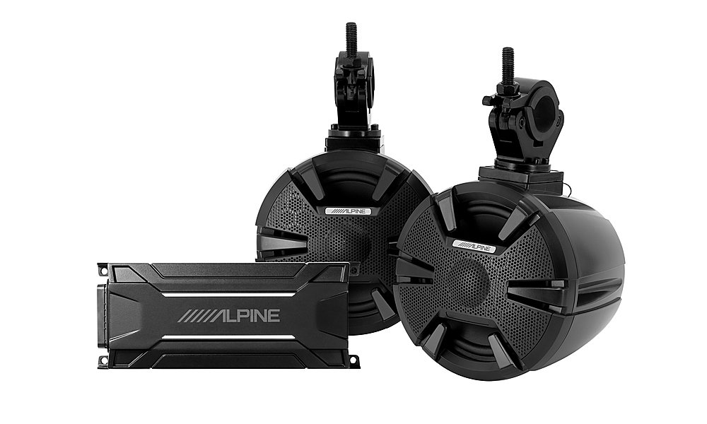 Angle View: Powerbass - Speaker system - Black