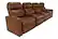 Angle. RowOne - Prestige Straight 4-Chair Leather Power Recline Home Theater Seating - Brown.