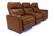 Left. RowOne - Prestige Straight 3-Chair Leather Power Recline Home Theater Seating - Brown.