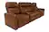 Angle. RowOne - Prestige Straight 4-Chair Row with loveseat Leather Power Recline Home Theater Seating - Brown.