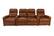 Front. RowOne - Prestige Straight 4-Chair Row with loveseat Leather Power Recline Home Theater Seating - Brown.