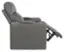Left. RowOne - Prestige Straight 2-Arm Leather Power Recline Home Theater Seating - Grey.