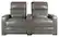 Front. RowOne - Prestige Straight 2-Chair Leather Power Recline Home Theater Seating - Grey.