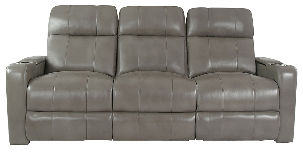 Fiddle storage Street RowOne Prestige 3-Chair Leather Power Recline Sofa Grey RO8016-R3SFA-GRY -  Best Buy