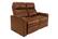 Angle. RowOne - Prestige 2-Chair Leather Power Recline Loveseat - Brown.