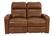 Front. RowOne - Prestige 2-Chair Leather Power Recline Loveseat - Brown.