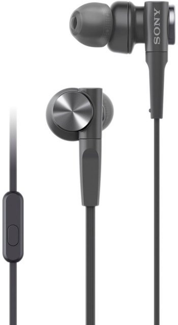 オーディオ機器 ヘッドフォン Sony Wired Extra Bass In-ear Headphones Black MDRXB55AP/B 
