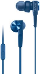 Sony Wired Extra Bass In-ear Headphones - Blue - Front_Zoom