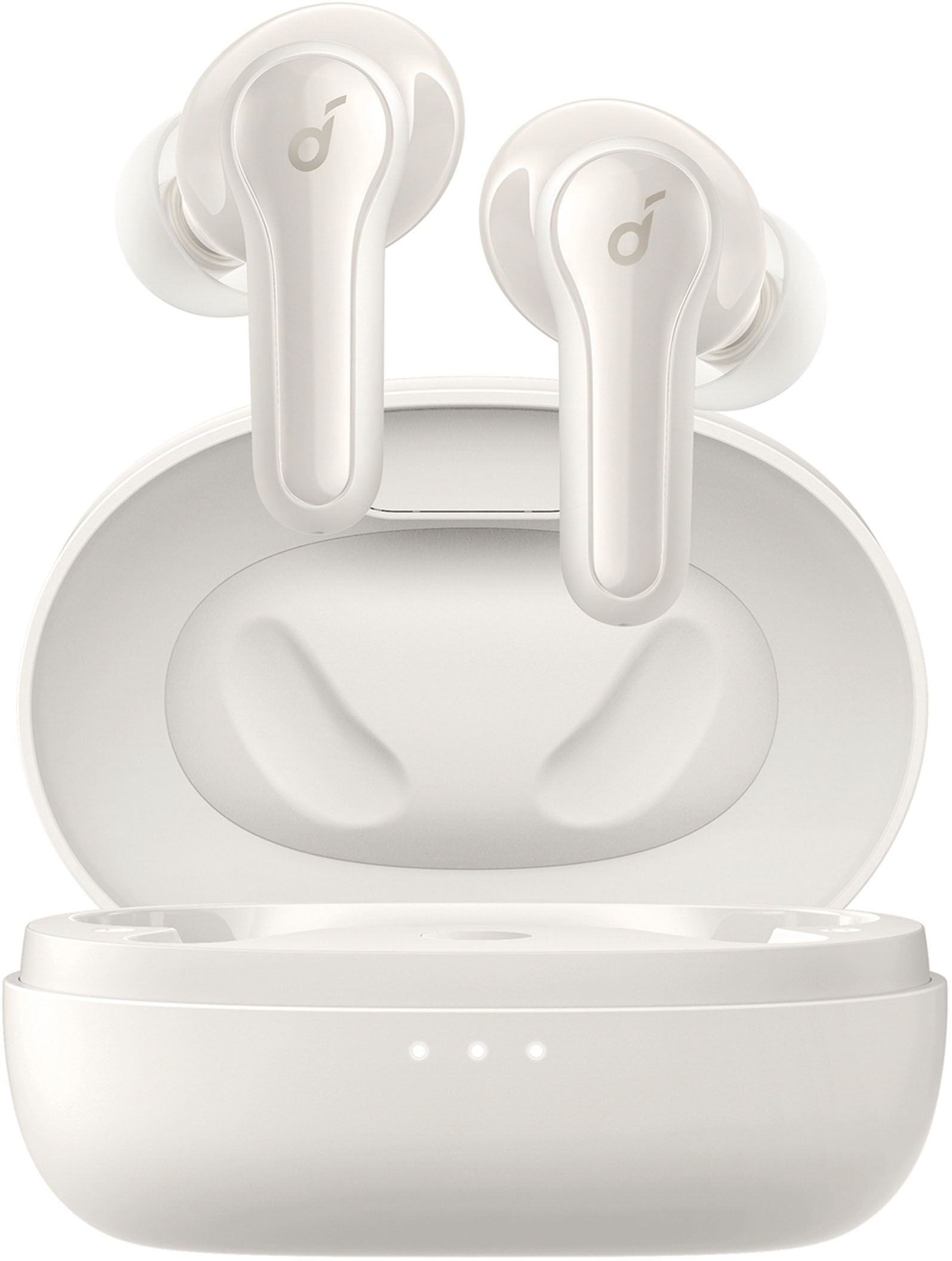 Left View: Soundcore - by Anker Life Note E Earbuds True Wireless In-Ear Headphones - White