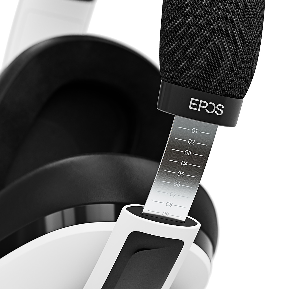Left View: EPOS - H3 Hybrid Premium USB Gaming Headset with a closed design and bluetooth - White