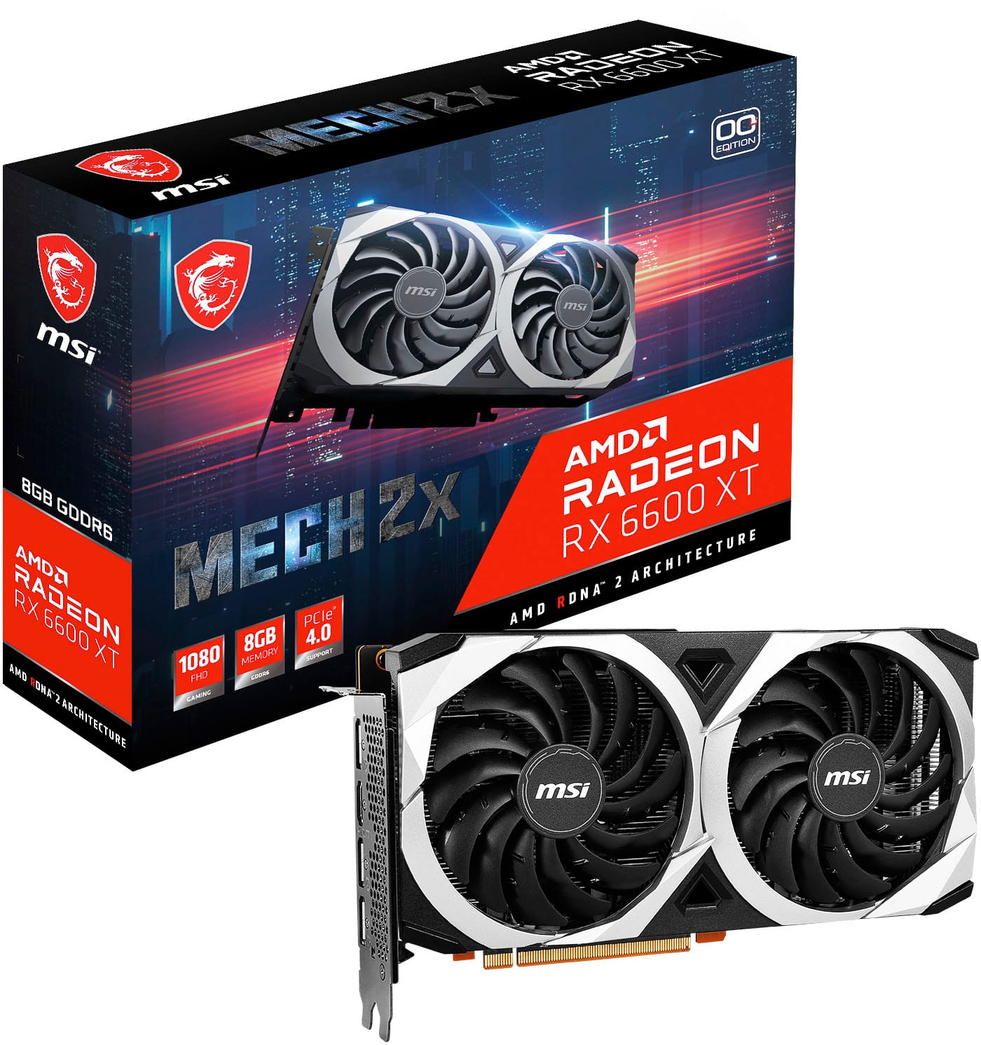 MSI AMD Radeon RX 6600 XT MECH 2X 8G OC GDDR6 PCI