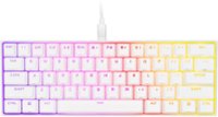 CORSAIR - K65 RGB Mini Wired 60% Mechanical Cherry MX SPEED Linear Switch Gaming Keyboard with PBT Double-Shot Keycaps - White - Front_Zoom