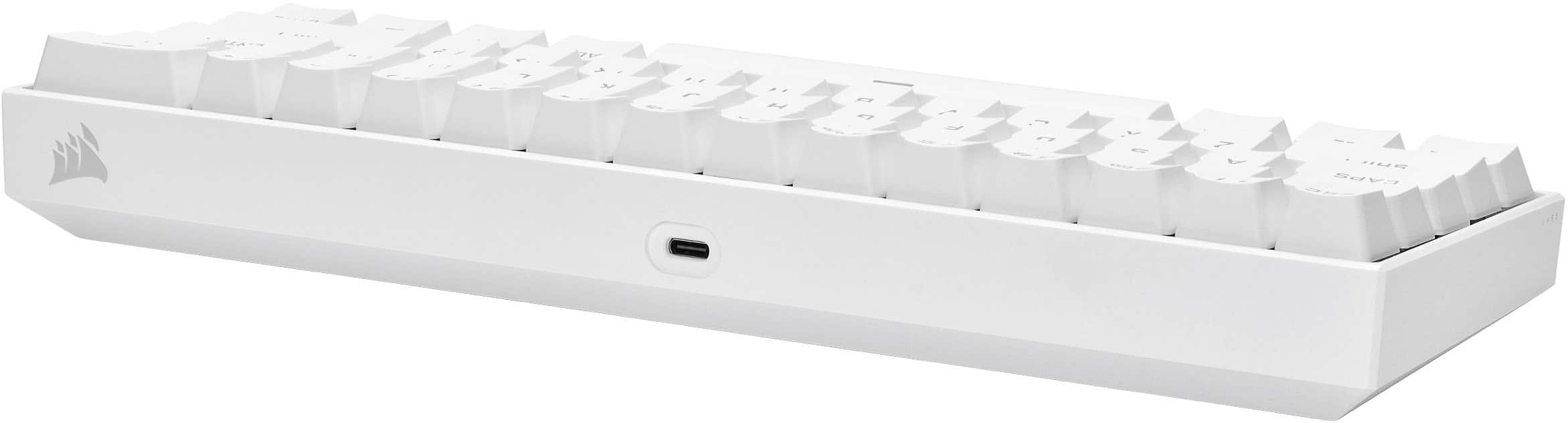 Alt View 14. CORSAIR - K65 RGB Mini Wired 60% Mechanical Cherry MX SPEED Linear Switch Gaming Keyboard with PBT Double-Shot Keycaps - White.