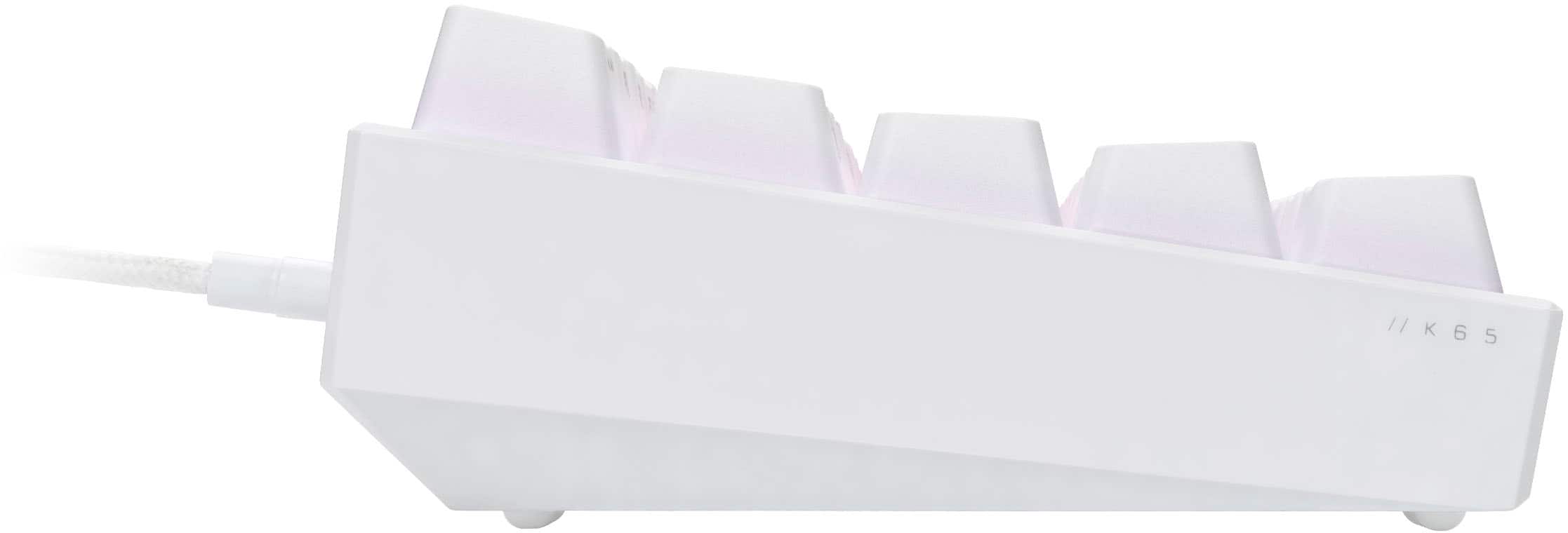 Alt View 15. CORSAIR - K65 RGB Mini Wired 60% Mechanical Cherry MX SPEED Linear Switch Gaming Keyboard with PBT Double-Shot Keycaps - White.