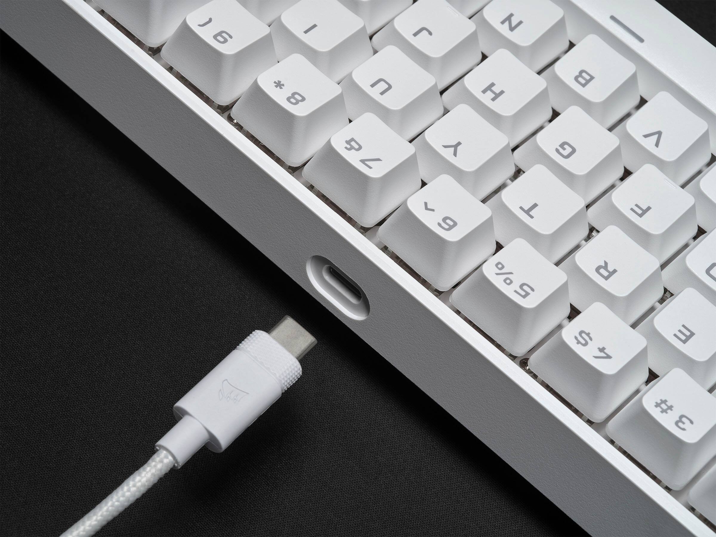 Alt View 20. CORSAIR - K65 RGB Mini Wired 60% Mechanical Cherry MX SPEED Linear Switch Gaming Keyboard with PBT Double-Shot Keycaps - White.