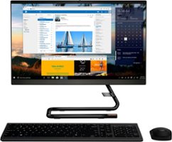Lenovo - IdeaCentre AIO A340 22" Touch-Screen All-In-One - Intel Pentium - 8GB Memory - 1TB Hard Drive - Black - Front_Zoom